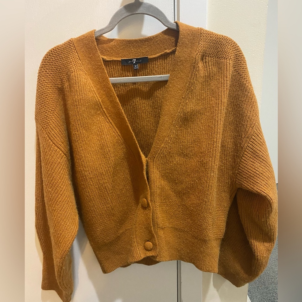 7 for all mankind cardigan - burnt Orange, medium